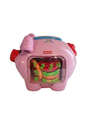 Fisher Price Laugh n Learn Smart Stages Talking PIGGY BANK & 8 COINS 2006